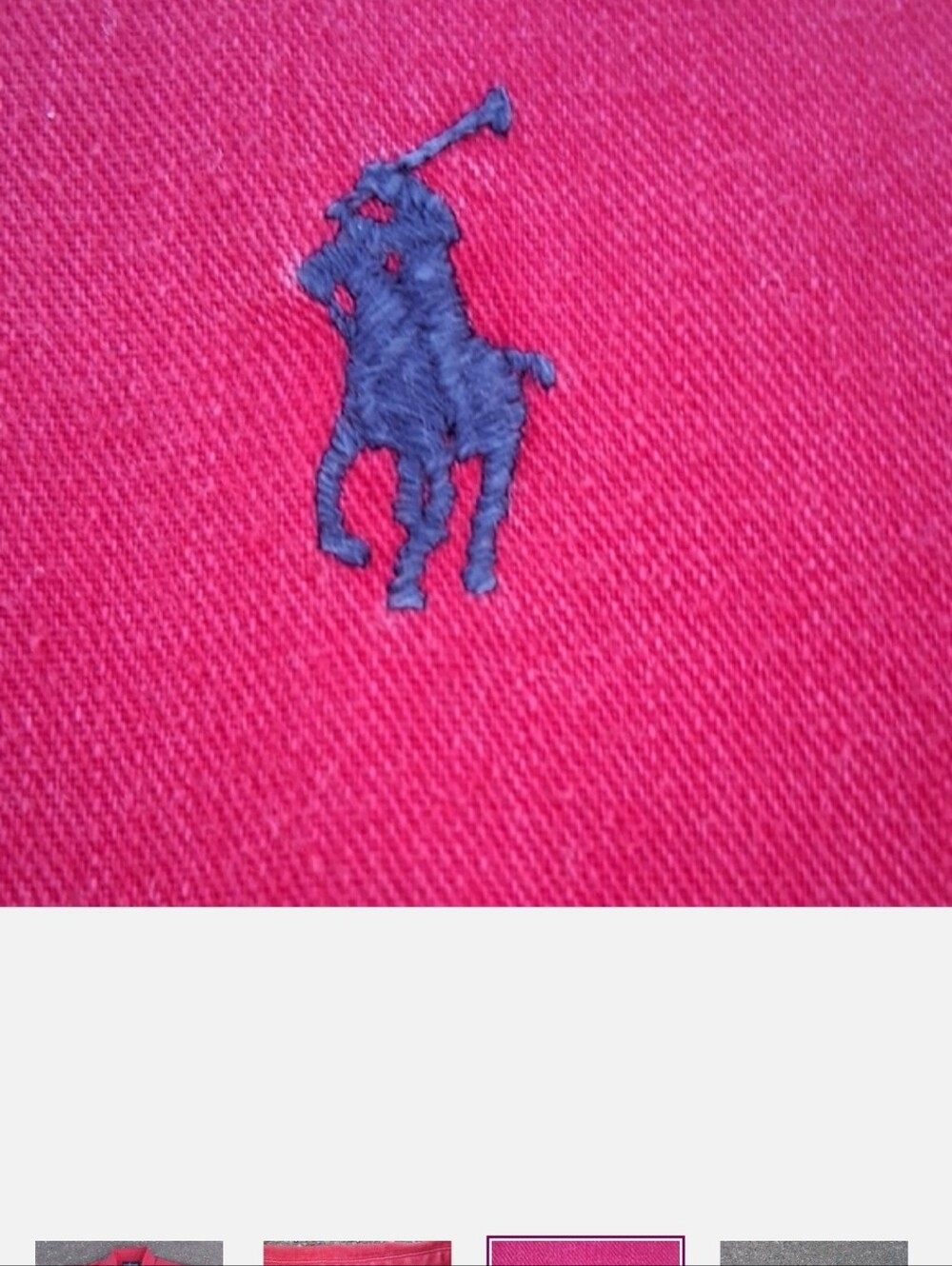 Ralph Lauren Men's Crewneck Sweater in Fuchsia with Navy Polo Logo